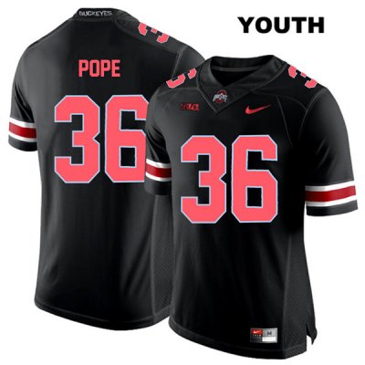 Youth NCAA Ohio State Buckeyes K'Vaughan Pope #36 College Stitched Authentic Nike Red Number Black Football Jersey UR20O24DI